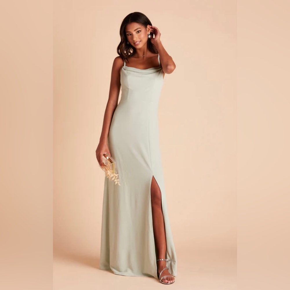 Birdy Grey Crepe Sage Ash Bridesmaid Dress